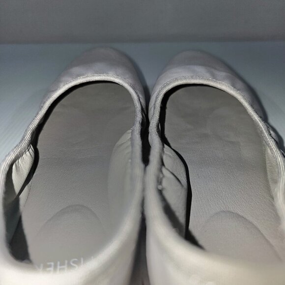 NEW Eileen Fisher Notion Ballet Flat Womens 8 Cloud Gray Nappa Leather Slip On - Picture 9 of 12
